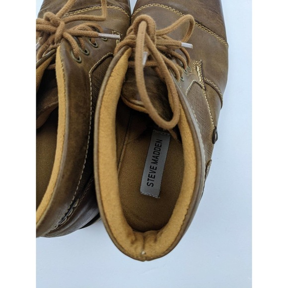 Steve Madden Mens P-Klatin Chukka Boots Size 9 Brown Leather Lace Up Distressed main image 6